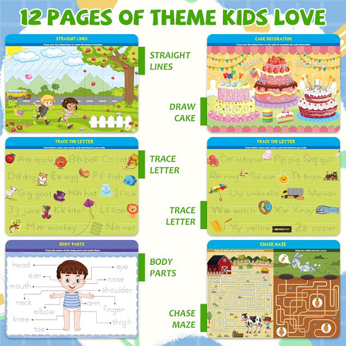 Handwriting Practice Book for Kids, Toddler Preschool Learning Activity for 3 4 5 Year Old Boys Girls, Kindergarten Educational Toys, Tracking Let...