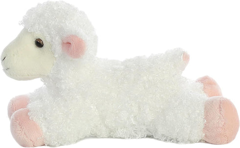 Aurora® Adorable Mini Flopsie™ Lana™ Stuffed Animal - Playful Ease - Timeless Companions - White 8 Inches...