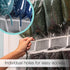Samsill Over The Door Hanging Yarn Bag Holds 20 Skeins, Clear Expandable Compartments with Individual Holes Allow Easy Access to Yarn, Dustproof C...