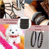 20 Yards Black Studded Faux Suede Cord Lace 5mm Flat Faux Leather Strip Ribbon with Aluminum Rivets Micro Fiber Braiding Leather String for DIY Je...