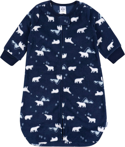 Gerber Baby Unisex Fleece Wearable Blanket, Polar Bears, 0-6 Months...