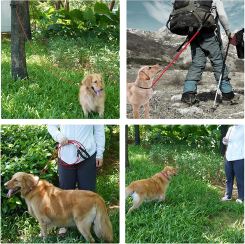 Stainless Steel Wire Dog Leash, Heavy Duty Metal PVC coating Rope Locking Hook Comfortable Padded Handle, Durable and Pull Resistant Leash for Lar...