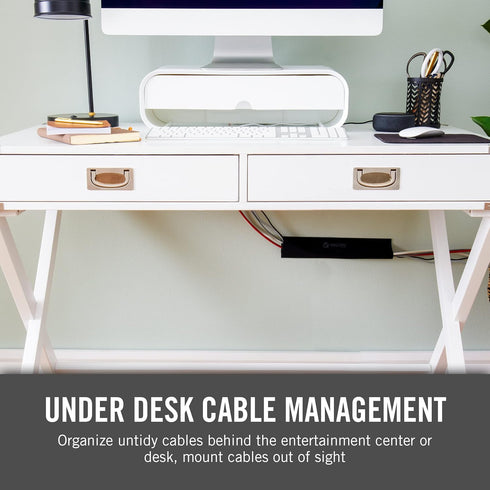 VELCRO Brand VEL-30797-USA Mountable Cable Sleeve | Cord Management Mounts on Walls, Desk or Entertainment Center | Removable Adhesive is Damage F...
