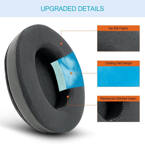 GVOEARS Replacement Ear Pads for Sony MDR 7506, Cooling Gel Earpad Cushions with Noise Isolation Memory Foam Premium Leather for Sony MDR V6 / MDR...