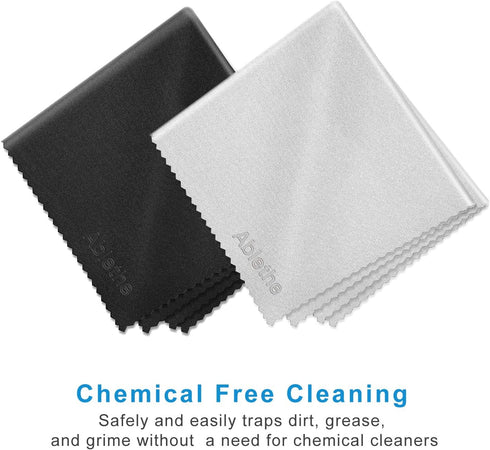 10 Pack Microfiber Cleaning Cloth Large, Lintfree Fiber Cleaning Cloth for Cleaning Lenses, Glasses, Glass, Screens, Cameras, Cell Phone, Eyeglass...