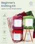 mindfulknits - Beginners Washcloth Knitting Kit - Includes 100% Cotton Knitting Yarn + Circular Knitting Needles & Yarn Needle (Flora Colored Cott...
