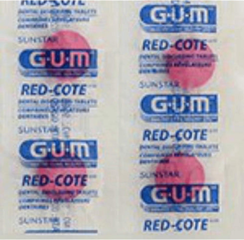 GUM Red-Cote Disclosing Plaque Tablets- Cherry Flavor (40 tablets)...