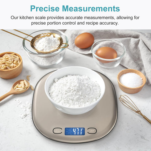 Ultrean Food Scale 33lb/15Kg Digital Kitchen Scale for Food Ounces and Grams Cooking Baking, 1g/0.1oz Precise Graduation, USB Rechargeable, 6 Weig...