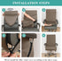 Jin Le Office Chair Cover- Medium, Khaki- Removable Computer Chair Cover for Office Chair with Zipper for Universal Rotating Chair Desk Chair Cove...