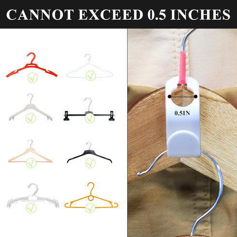 Hanger Connector Hooks – 50-Pack Clothes Hanger Connector Hooks – Space-Saving Hanger for Closet Organizer – Cascading Space Saver Hangers for Sma...