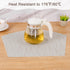 SHACOS Wedge Placemats for Small Round Table Set of 4 Woven Vinyl PVC Placemats Heat Resistant Wipeable Indoor Outdoor Table Mats (4, Beige)...
