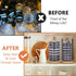 Tumbler Lid Organizer, 2 IN 1 Stacking Tumbler Lid Holder Vertical Storage for Up to 20 Lids, Space-Saving Design Cup Lid Organizer Storage Rack f...