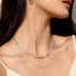 CHESKY Sterling Silver Necklace for Women Snake Chain Necklace Herringbone Necklace Gold Choker Necklaces for Women Gifts Jewelry 1.5/3/5MM(W) 14"...
