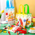 24 Pack Paint Party Favor Bags Non Woven Art Party Gift Bags Kids Art Paint Treat Goodie Bags Paintbrush Splatter Tote Bags for Paint Theme Birthd...