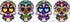 Culver Sugar Skulls Decorated Shot Glasses, 1.75-Ounce, Set of 4...