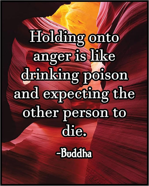 Posterizer 1 pcs-Holding Into Anger Is Like Drinking Poison-Buddha-Quotes-Motivational & Inspirational Art-Gift For Buddhism Meditation philosophy...