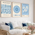 Matisse Flower Wall Art Prints Blue Abstract Wall Decor Aesthetic Matisse Canvas Wall Art Bauhaus Print Blue Aesthetic Art Gallery Matisse Preppy ...