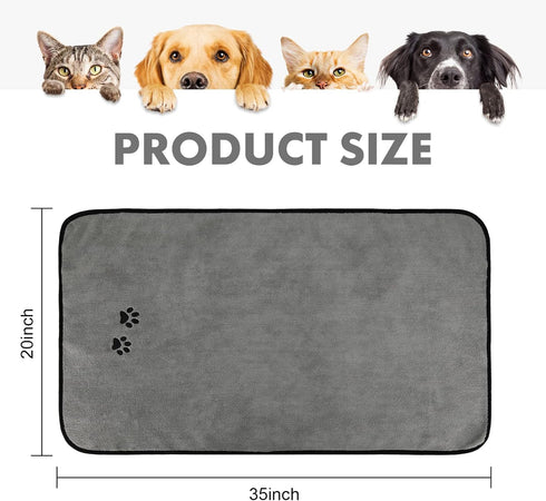 2Pieces Microfiber Pet Bath Towel Dog Towel.Dog Towel Soft Absorbent Drying for Small Medium Large Dogs and Cats with Great for Bathing and Groomi...