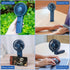 SIX FOXES 2024 New Portable Handheld Fan, 3 in 1 Portable Fan Rechargeable, Display Electricity in Real Time, 4000mAh, 3 Speed Wind, with Base, US...