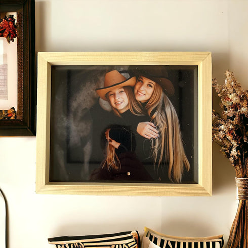 Wooden Picture Frames 8x10 Inch with Real Glass - Set of 2-100% eco Unfinished Wood - Thick Borders - Natural Wood Color for Wall mounting and Tab...