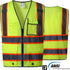 SKSAFETY 10 Pockets Safety Vest, Class 2 High Visibility Security with Zipper Back Mesh, Hi Vis Vest with Reflective Strips, ANSI/ISEA Standard, C...