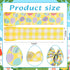 2 Rolls Easter Ribbon for Wreath Bow Wrapping Gift,Yellow Plaid Easter Egg Ribbon for Gift Wrapping Decoration Party Supplies DIY Craft 2.5" X 10 ...