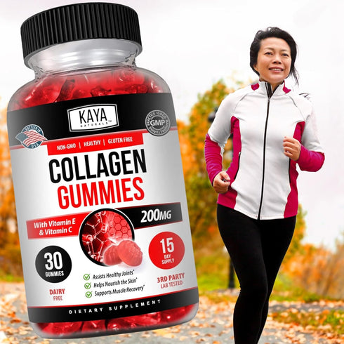 Kaya Naturals Collagen Gummies for Men & Women Supplement | Nature Made Gummies - 1000mg of Hydrolyzed Collagen, Vitamin C, Selenium & Biotin, Str...