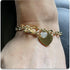 PEAS Fashion Jewelry Bracelet Stainless Steel Heart Link Chain Bracelet...
