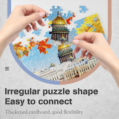 MISITU Small Puzzles for Adults Mini Puzzles 150 Piece Micro Piece Puzzle Small Jigsaw Puzzles Challenging Difficult Travel Puzzles Torre Pisa Col...