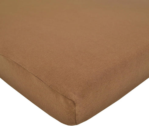 TL Care Supreme 100% Natural Cotton Jersey Knit Mini Crib Sheet, Chocolate, 24" x 38", Soft Breathable, for Boys and Girls...