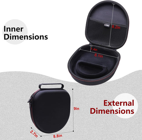 LTGEM Hard Travel Case for Sony WH-CH520 / WH-CH720N Noise Canceling Wireless Headphones - Protective Carrying Case Bag, Case Only, Black+Black...