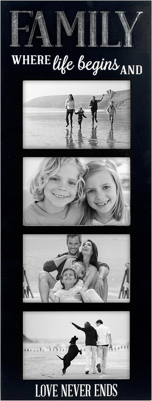 Malden International Designs Laser Cut Industrial Expressions Family Where Life Begins Silkscreen Design and Laser Cut Galvanized Metal Accent Pic...