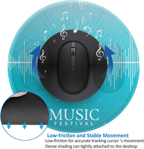 Mouse Pad, Music Record Vinyl Mouse Pads Mousepad, Anti-Slip Rubber Mouse Mat Desk Pad for Gaming Office Laptop Computer...