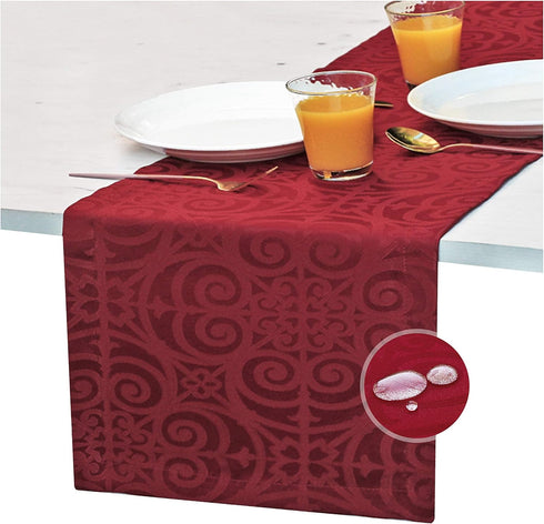 Red Table Runner 36 inch, Cranberry Dresser Scarf, Outdoor Coffee Table Runner, Burgundy Dining Table Runners for Fiesta, Dinner Parties, Events, ...