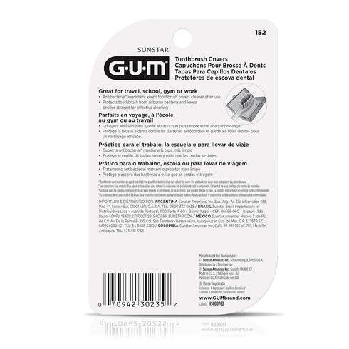GUM Toothbrush Covers for Travel or Home (6 x 4 count) 24 Covers...