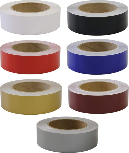 Solid Stripe for Auto Truck Boat - 3mil Vinyl - 1" x 50' - Black...