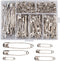 Luter 250 Pieces 6 Sizes Safety Pins Small and Large Pins Durable Rust-Resistant Safety Pins for Art Craft Sewing Jewelry Making Home Office Use (...