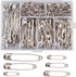 Luter 250 Pieces 6 Sizes Safety Pins Small and Large Pins Durable Rust-Resistant Safety Pins for Art Craft Sewing Jewelry Making Home Office Use (...