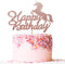 happy birthday cake topper rose gold glitter unicorn theme boy girl children birthday party cake decoration...