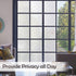 Mangobox Privacy Window Film Frosted Fluted Window Film Static Cling Window Sticker Reeded Glass Tinting for Bathroom Door Covering UV Block Etche...