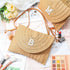 Initial Bags for Women Beach Straw Shoulder Bag Summer Handbag Purse for Birthday Bachelorette Gift...