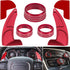 For Dodge Challenger Charger 2015-2024 Interior Accessories Decoration Steering Wheel Shift Paddle Extended Trim Cover+Air Conditioner Switch CD B...