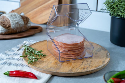 Mini Deli Keeper, Storage Container for Fridge | Food Storage Box with Lid | Small Cold Cuts Holder and Organizer for Refrigerator | Made in USA...