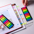 Fluorescent Translucent Sticky Note Flags, 2400 Pcs Total, Pack of 10 Color Tabs, Arrow Sticky Notes, Page Flag Markers, Arrow Index Tabs...