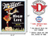 Miller Server Tin Sign 10.5"W x 16"H...