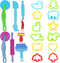 Kare & Kind® Set of 20pcs Smart Dough Tools Kit with Models and Molds (Animals, Tractor, Truck, People)...