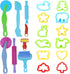Kare & Kind® Set of 20pcs Smart Dough Tools Kit with Models and Molds (Animals, Tractor, Truck, People)...