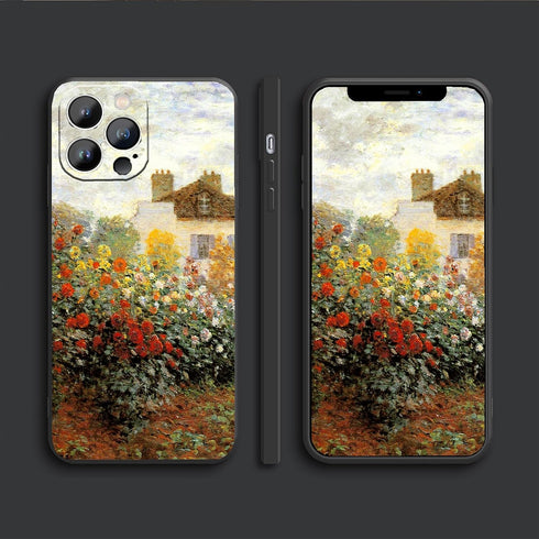 Case for iPhone 15 Pro Max, Classic Art Monet Painting Retro Landscape Phone Case for Women Men, Flexible TPU Slim Protective Phone Cover iPhone 1...