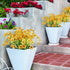 12 Bundles Artificial Flowers Outdoor UV Resistant Flowers No Fade Faux Plastic Plants Garden Porch Window Box Decorating (Yellow)...
