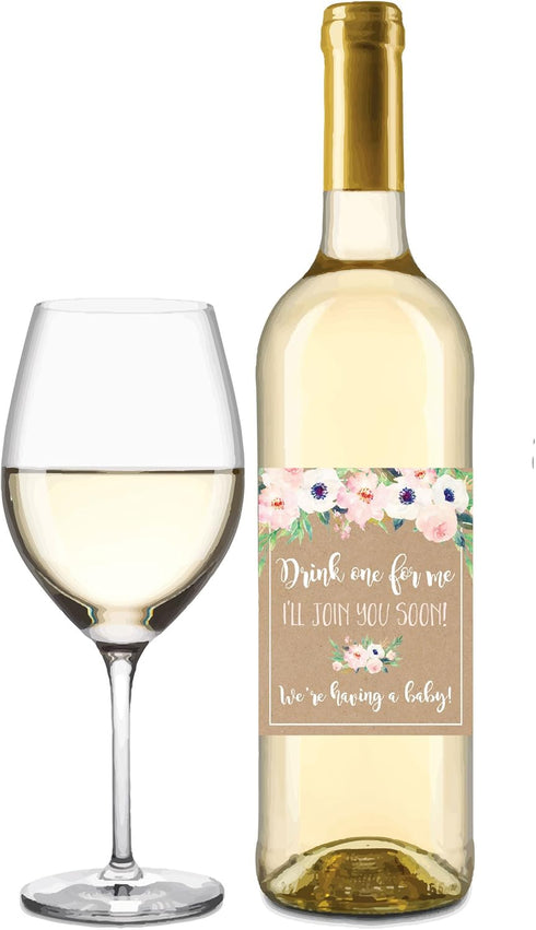 Hadley Designs - Pregnancy Announcement Gifts, Funny Wine Bottle Labels or Stickers For Parents to Grandparents, Brothers Sisters Promoted to Aunt...